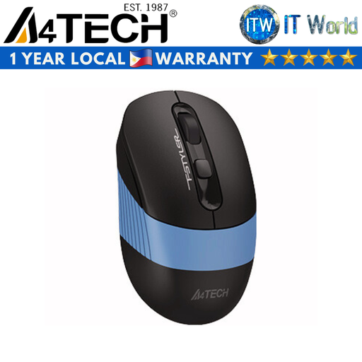 [FB10C Ash Blue] A4tech FB10C - Dual Mode Rechargeable, Bluetooth mode and 2.4GHz Wireless Mouse (Ash Blue) (Ash Blue)