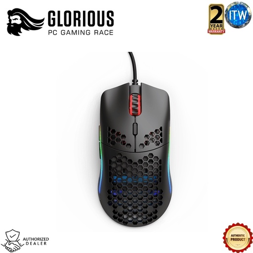 [Model O- MINUS  Wired (Matte White)] Glorious Model O- (Minus) Wired RGB Gaming Mouse (Matte White)