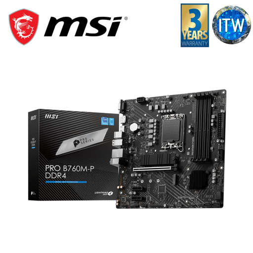[911-7E02-001] MSI Pro B760M-P mATX LGA1700 DDR4 Motherboard