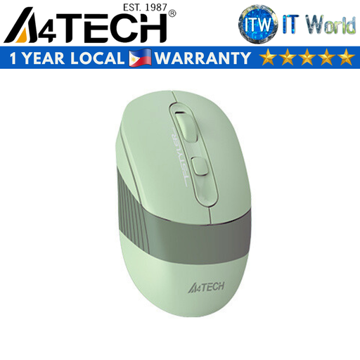 [FB10C Matcha Green] A4tech FB10C - Dual Mode Rechargeable, Bluetooth mode and 2.4GHz Wireless Mouse (Matcha Green) (Matcha Green)