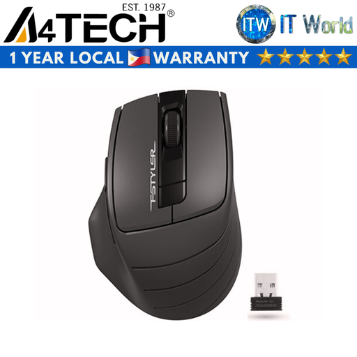 [FG30 Grey] A4tech FG30 - 2.4GHz Optical Wireless Mouse (Grey) (Grey)