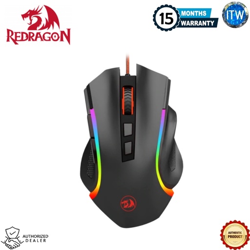 [M607 GRIFFIN] Redragon Griffin M607 RGB - 7 Programmable Buttons, 7200DPI, Wired USB Gaming Mouse