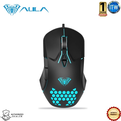 [F809] AULA F809 - Macro Programming 7 Button 3200DPI Adjustable Wired USB Backlit Gaming Mouse