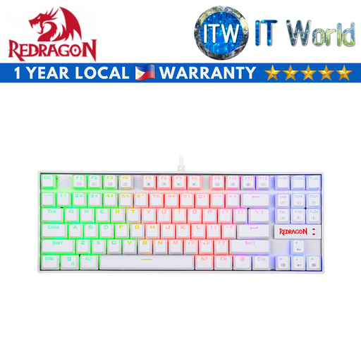 [K552W-RGB-1 BLUE SWITCH] Redragon Kumara K552A - 60% Compact, 87 Key, Wired Mechanical Gaming Keyboard for Windows PC Gamers