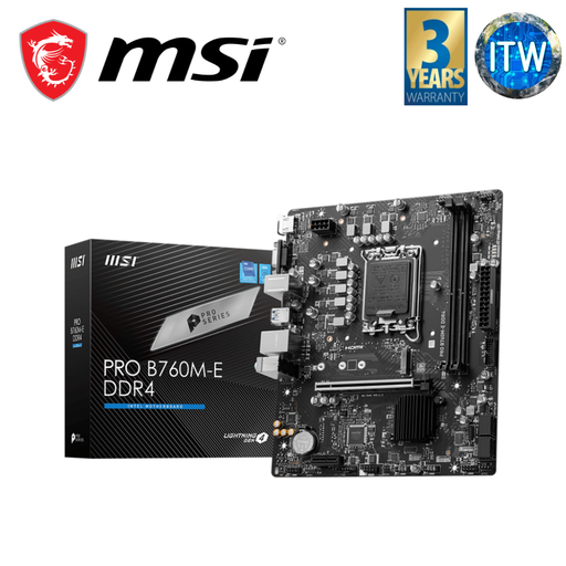 [911-7D48-008] MSI Pro B760M-E Micro-ATX LGA1700 DDR4 Motherboard