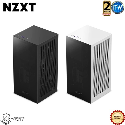 [CS-H11BB-US] NZXT H1 Version 2 - Dual Chamber Airflow, Tinted Tempered Glass Panel, Small Form-Factor ITX PC Case (Black)