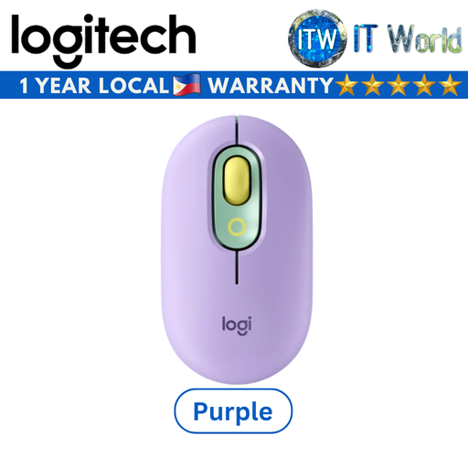 [POP Mouse purple] Logitech POP Mouse - Wireless Mouse with Customizable Emoji (Purple) (Purple)