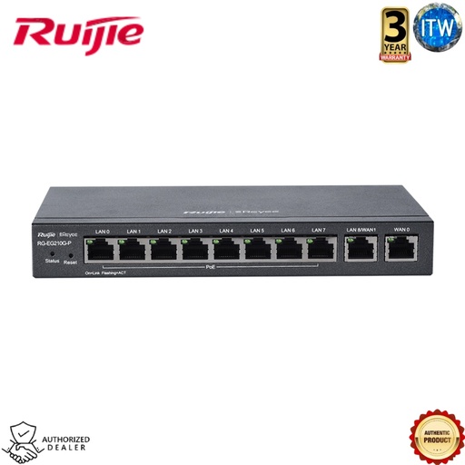 [RG-EG210G-P] ITW | Ruijie RG-EG210G-P Reyee 10-Port Gigabit Cloud Managed PoE Router (RG-EG210G-P)