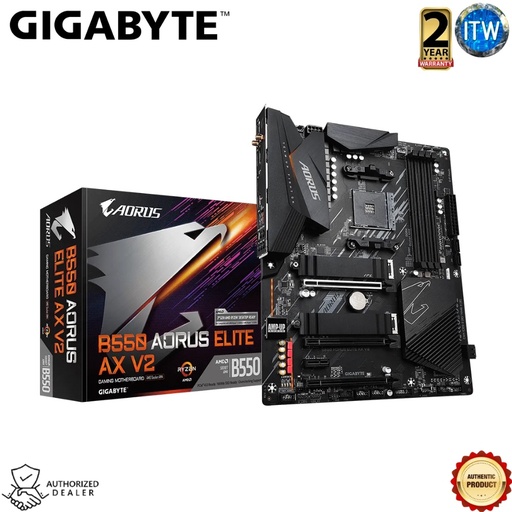 [B550-Aorus-Elite-Ax-v2] Gigabyte B550 Aorus Elite AX V2 DDR4 - AMD B550 Chipset ATX Motherboard