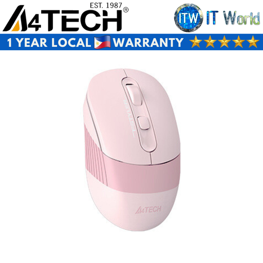 [FB10C Baby Pink] A4tech FB10C - Dual Mode Rechargeable, Bluetooth mode and 2.4GHz Wireless Mouse (Baby Pink) (Baby Pink)
