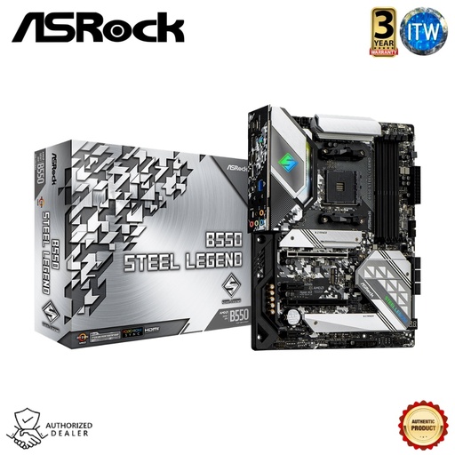 [B550 Steel Legend] Asrock B550 Steel Legend DDR4 - AMD B550 Chipset ATX Motherboard