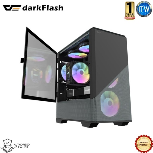 [DLC31 MINI GRAY] Darkflash DLC31 Mini mATX Gaming PC Case (GRAY)